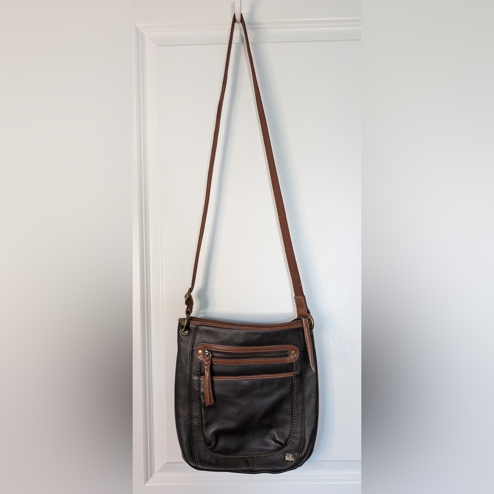 The Sak Leather Crossbody Bag Black & Tan